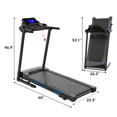 Elektrický běžecký pás CHOOYOU 1.0HP s LCD displejem a konstrukcí skládání válce